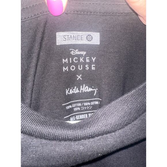 NWOT Disney Stance Mickey Mouse X Keith Haring Black n White Long Sleeve L - Picture 5 of 8